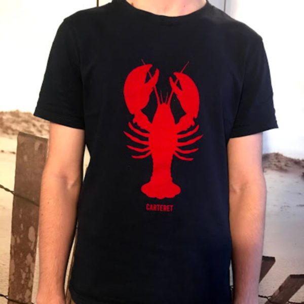 Tee shirt Homme "Homard de Carteret" / velours Rouge – Image 2