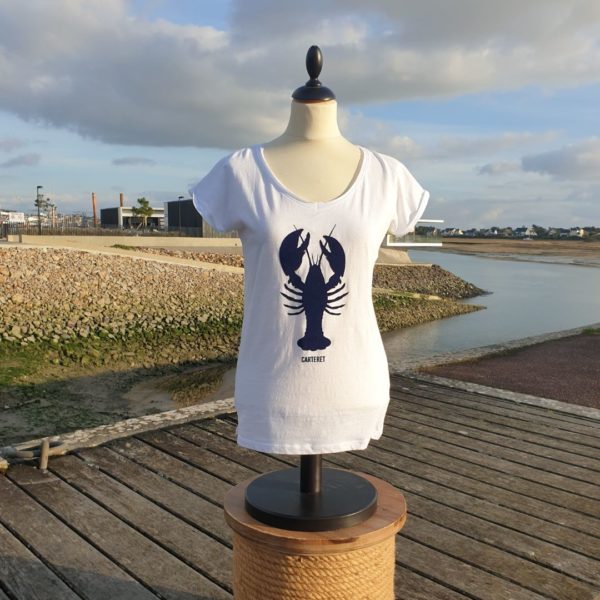 Tee shirt Femme "Homard de Carteret" Marine – Image 3