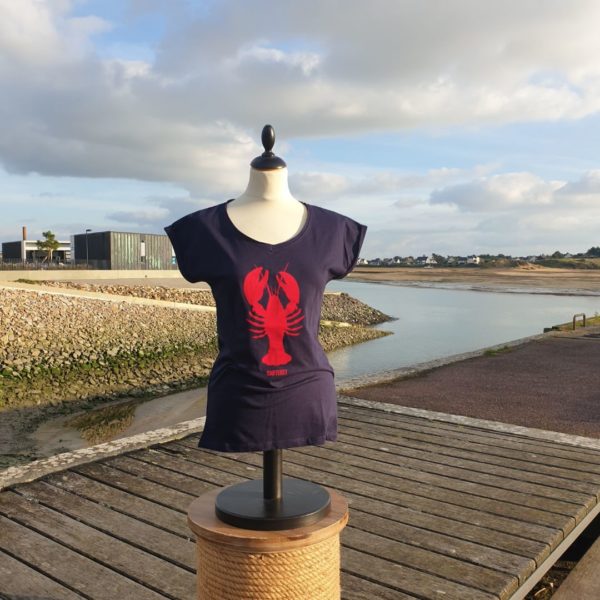Tee shirt Femme "Homard de Carteret" Rouge – Image 2