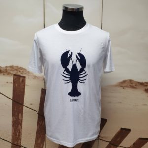 Tee shirt Homme "Homard de Carteret" / velours Marine