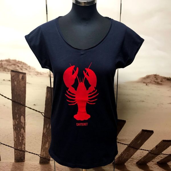 Tee shirt Femme "Homard de Carteret" Rouge