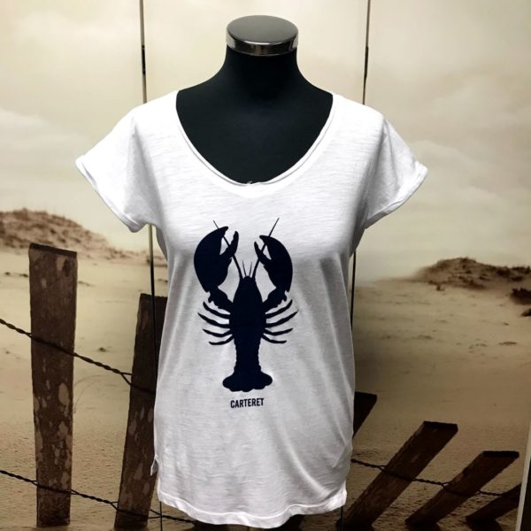 Tee shirt Femme "Homard de Carteret" Marine